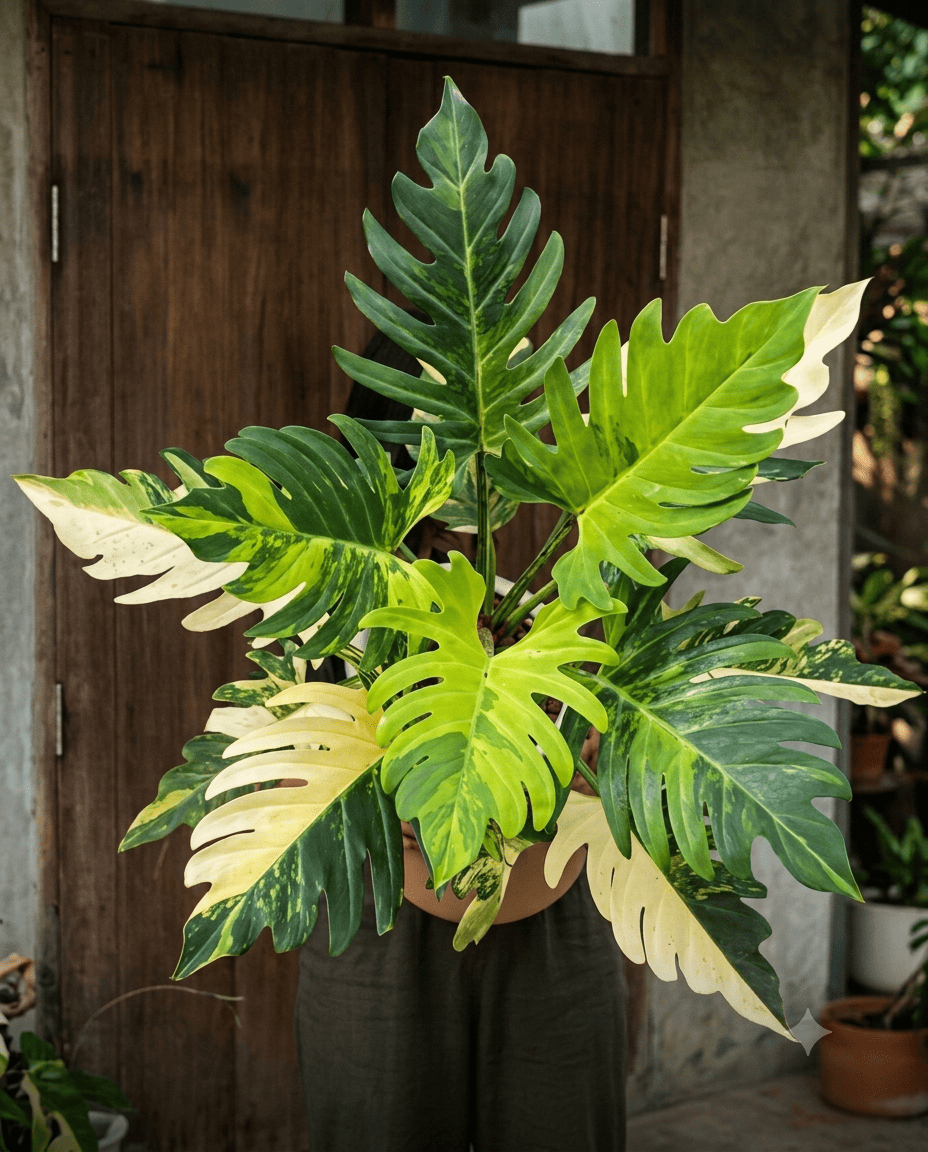 Philodendron olympiad variegated